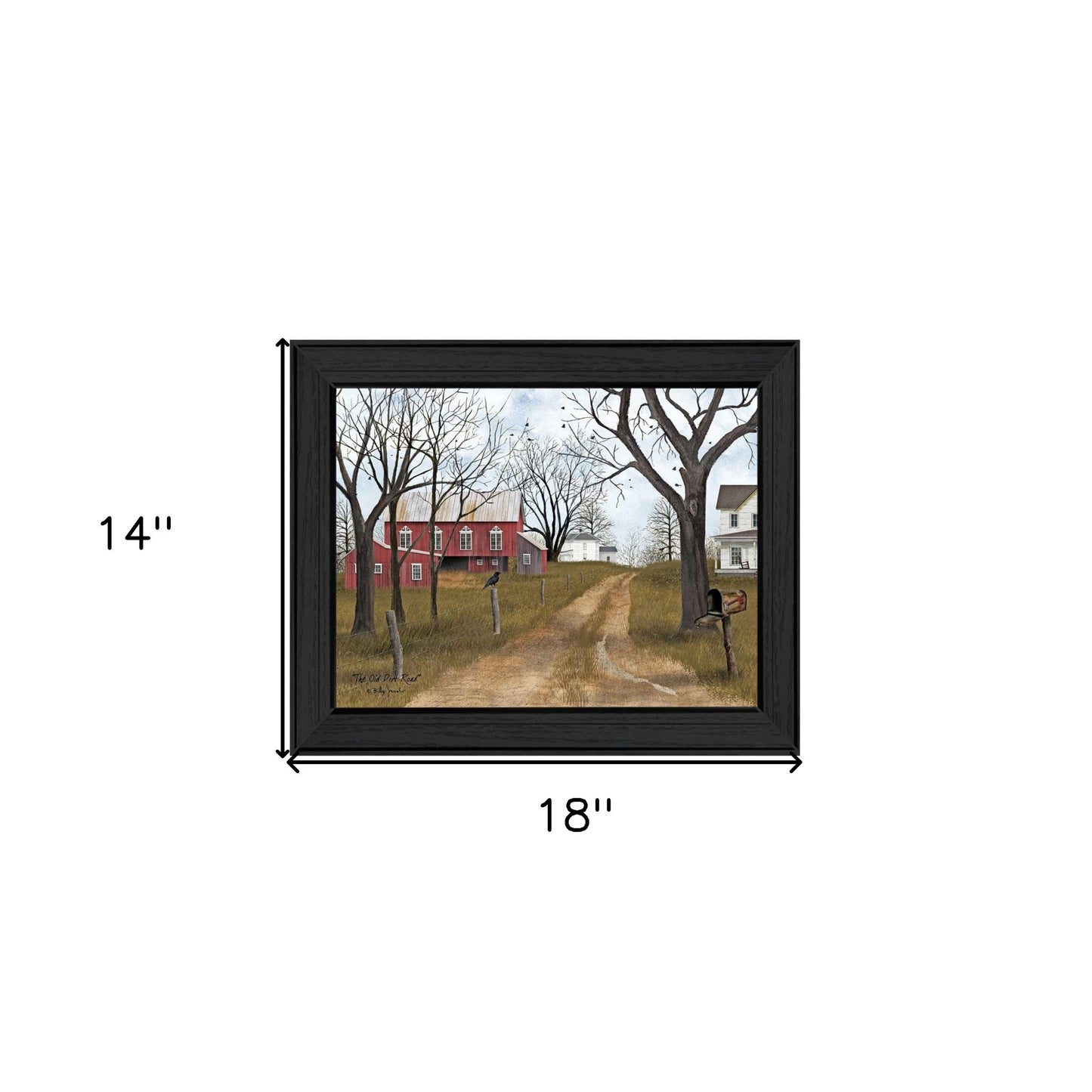 The Old Dirt Road 1 Black Framed Print Wall Art - Galactic capuchin