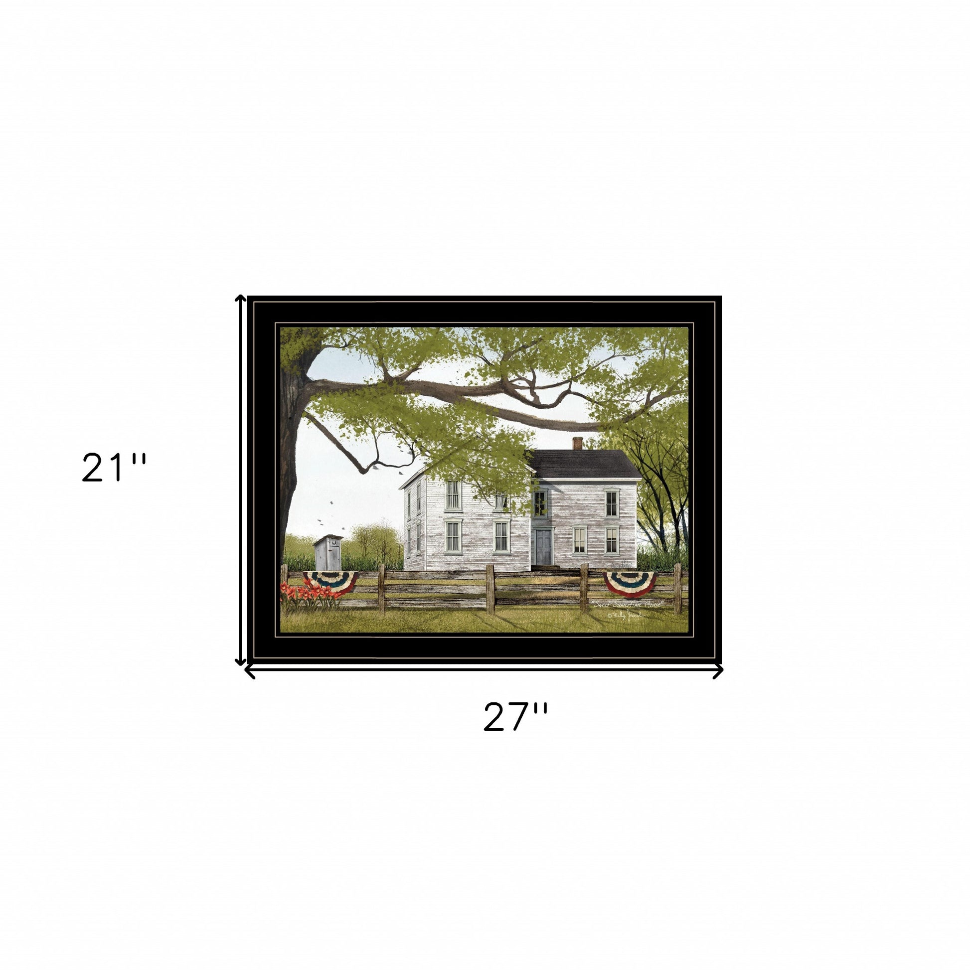 Sweet Summertime House 4 Black Framed Print Wall Art - Galactic capuchin