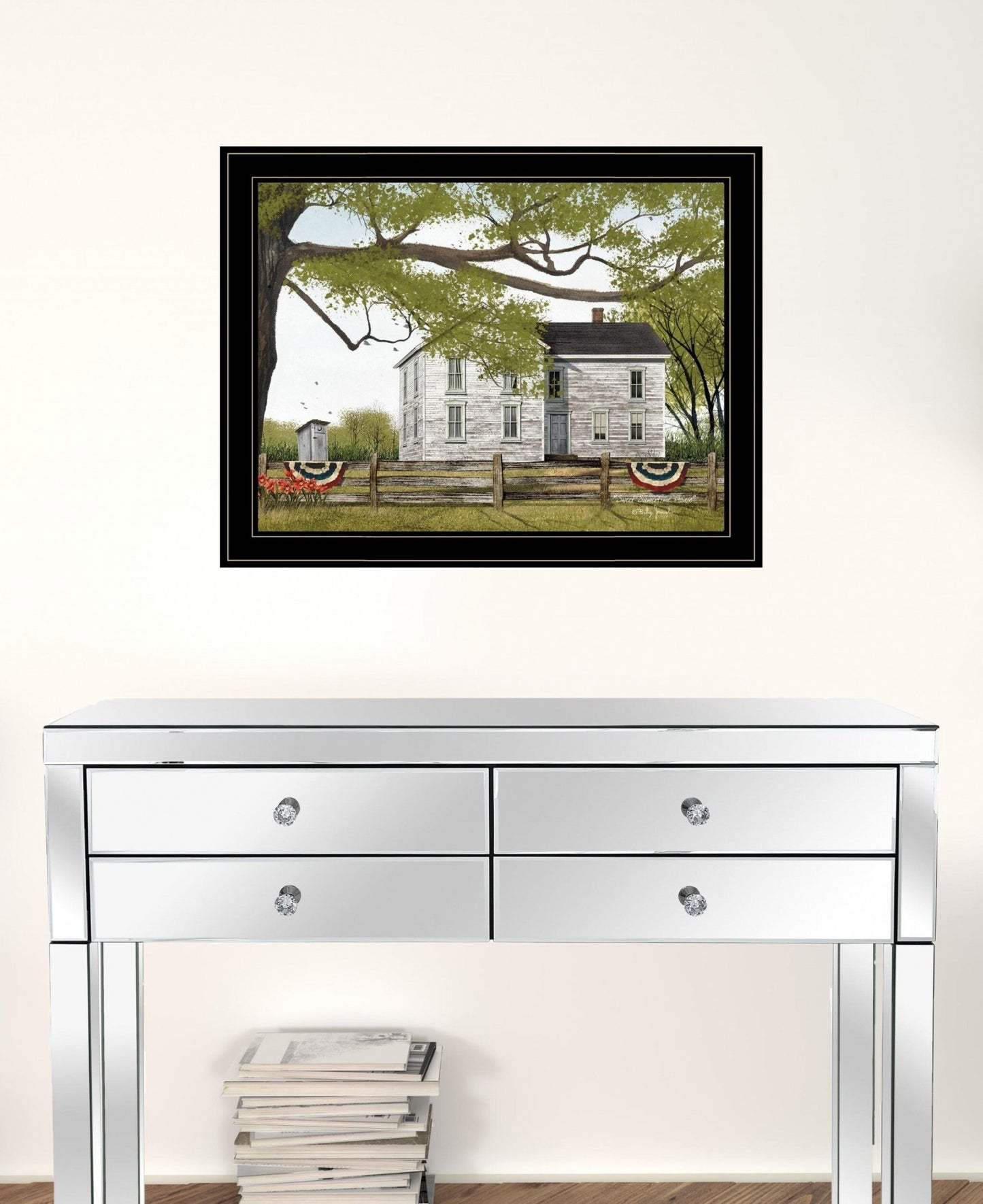 Sweet Summertime House 4 Black Framed Print Wall Art - Galactic capuchin