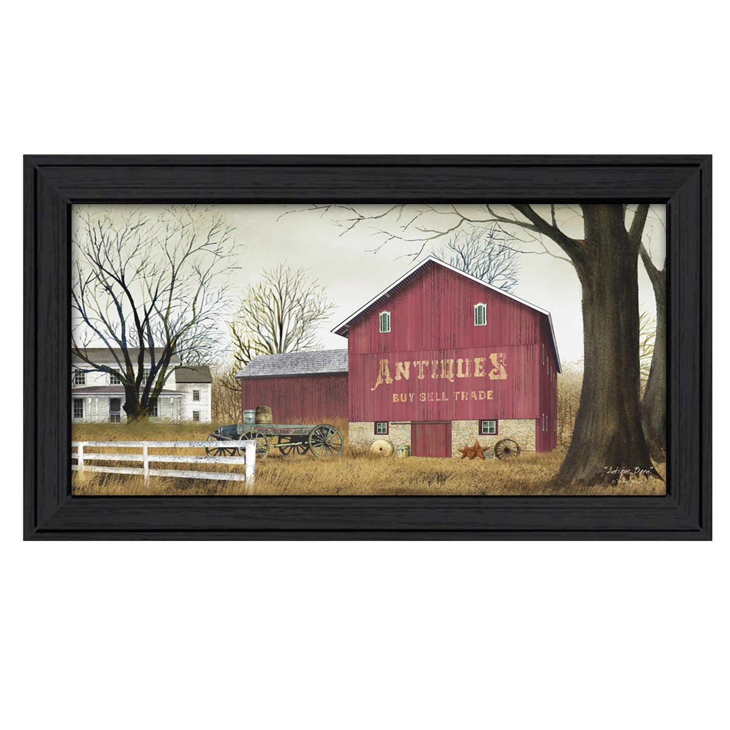 Antique Barn 4 Black Framed Print Wall Art - Galactic capuchin