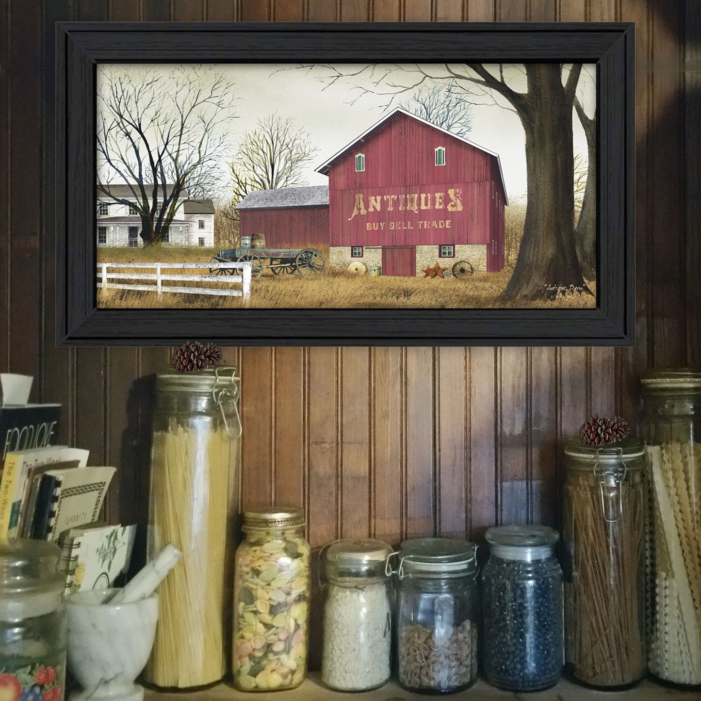 Antique Barn 4 Black Framed Print Wall Art - Galactic capuchin
