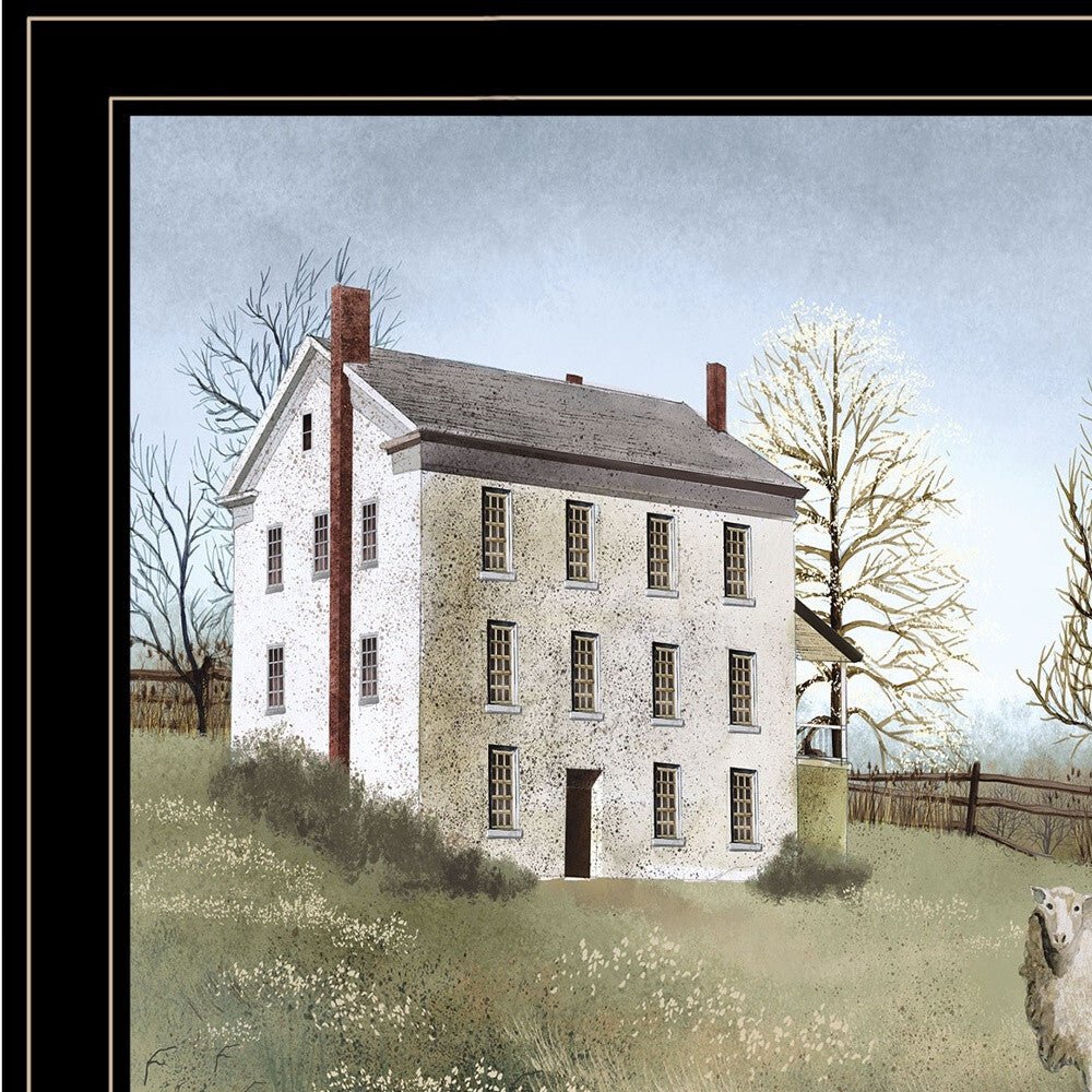Spring at White House Farm 4 Black Framed Print Wall Art - Galactic capuchin