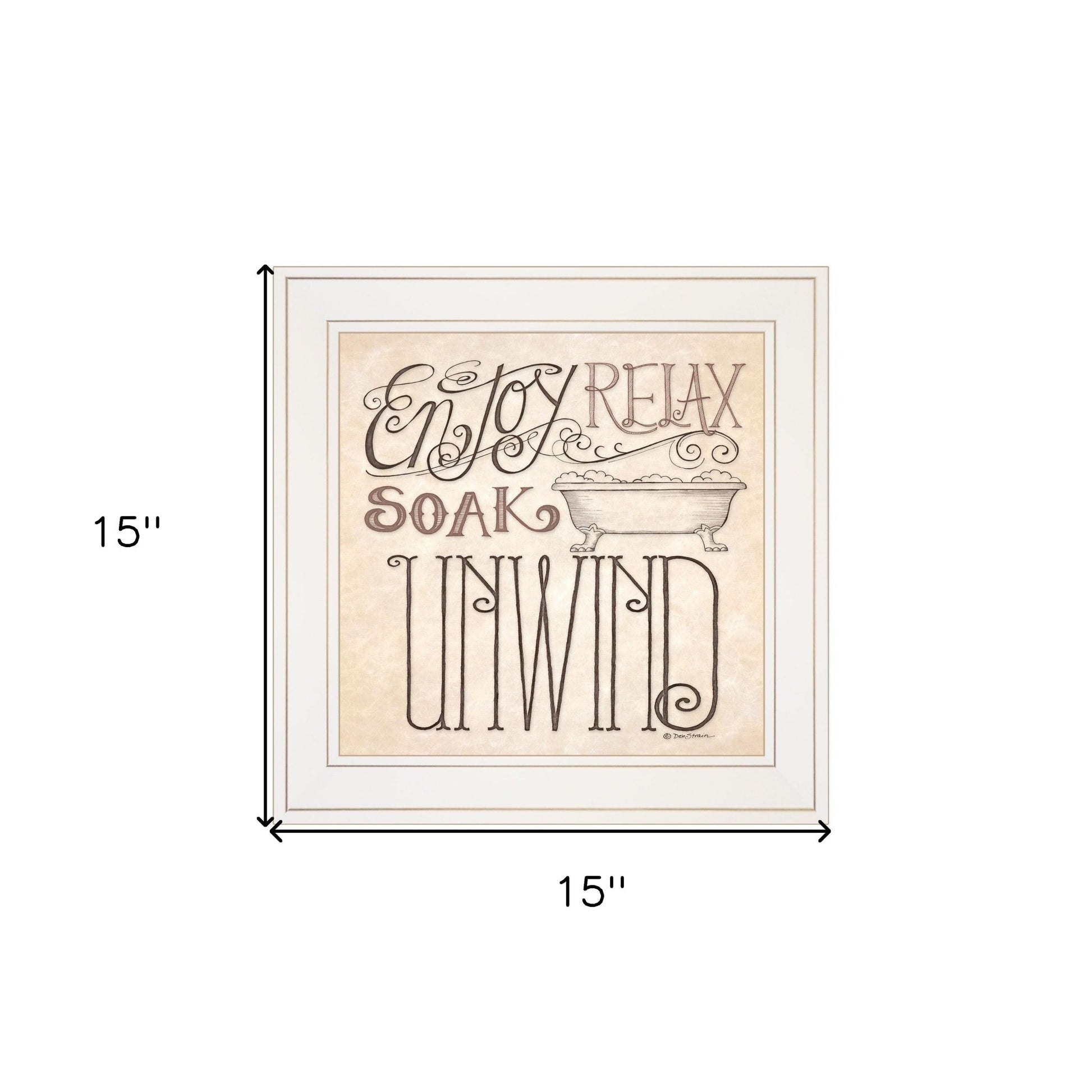 Soak and Relax 2 White Framed Print Bathroom Wall Art - Galactic capuchin