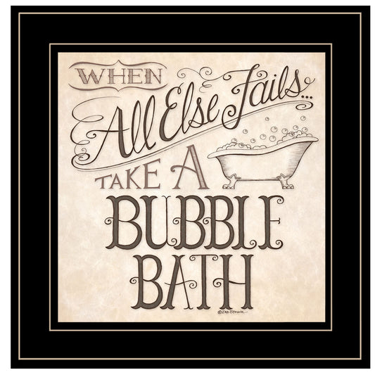 When All Else Fails 3 Black Framed Print Bathroom Wall Art - Galactic capuchin