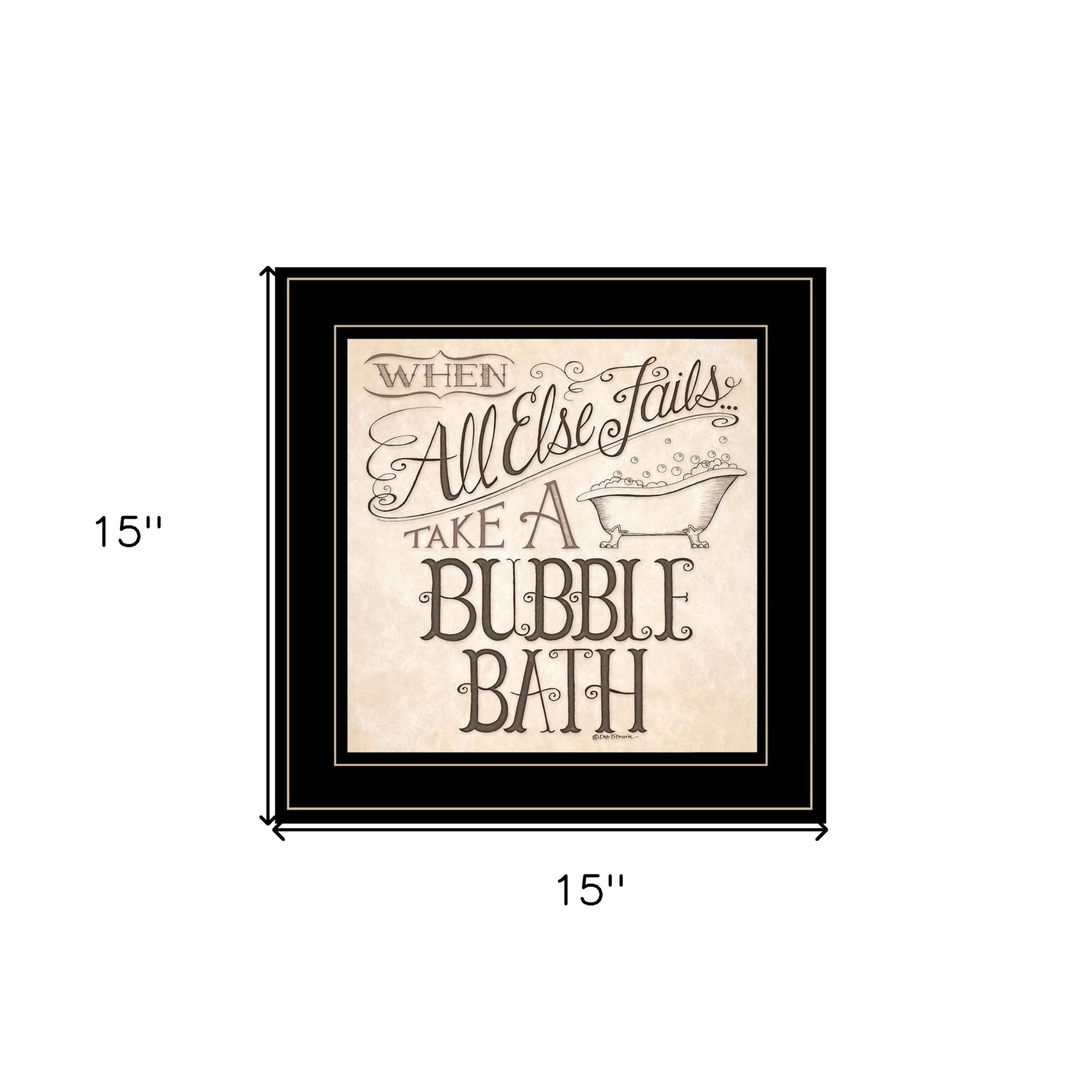 When All Else Fails 3 Black Framed Print Bathroom Wall Art - Galactic capuchin