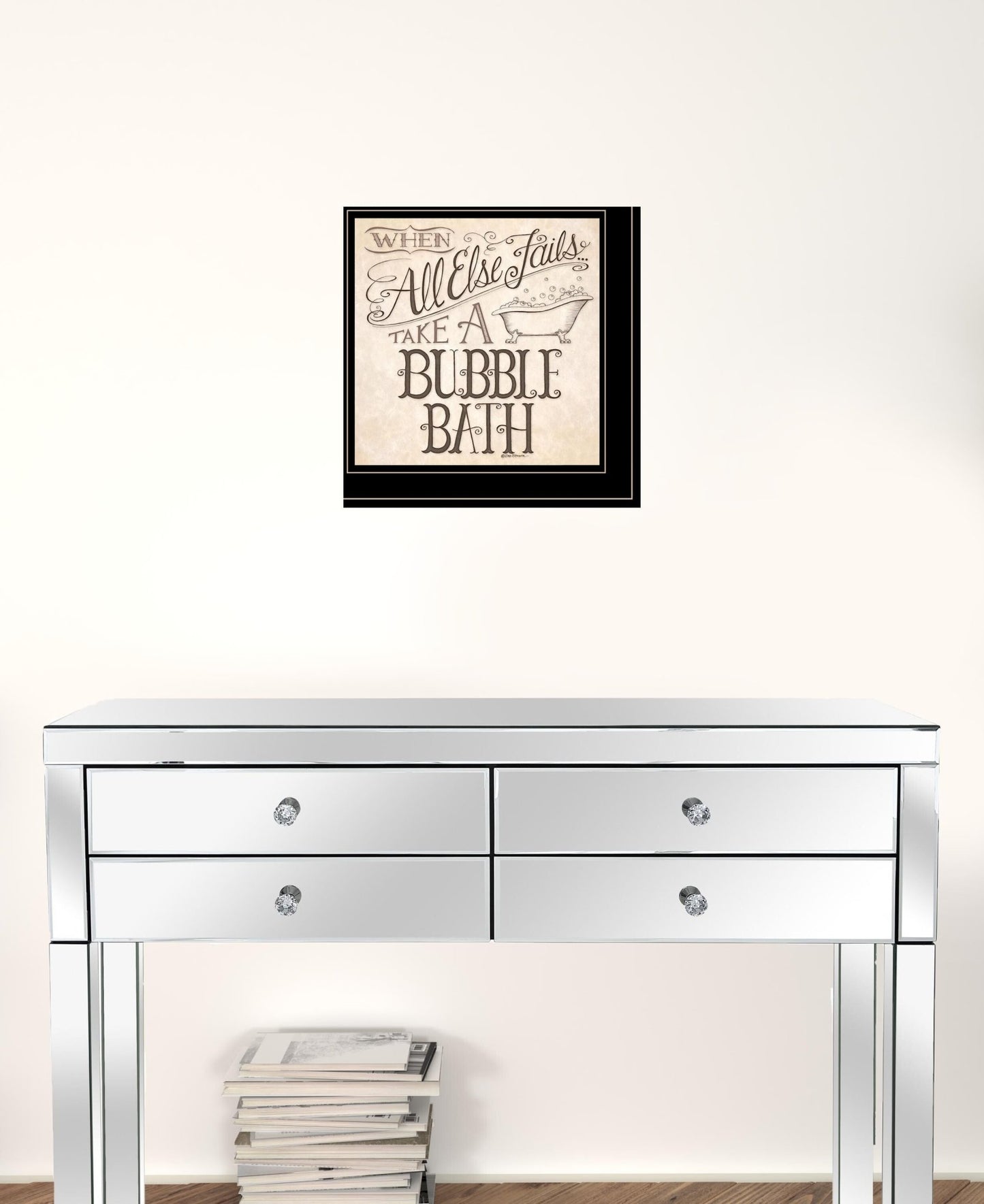 When All Else Fails 3 Black Framed Print Bathroom Wall Art - Galactic capuchin