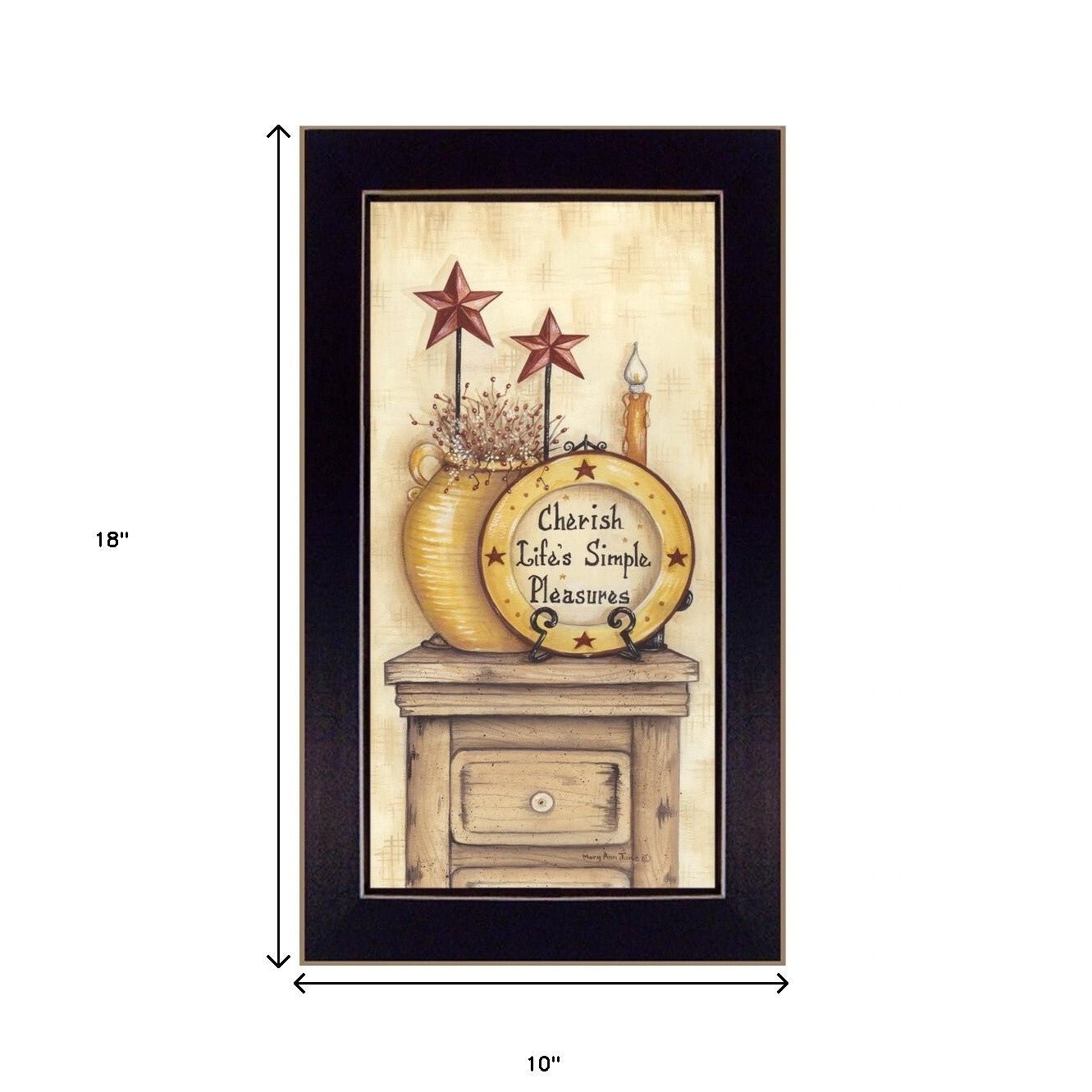 Simple Pleasures 1 Black Framed Print Wall Art - Galactic capuchin
