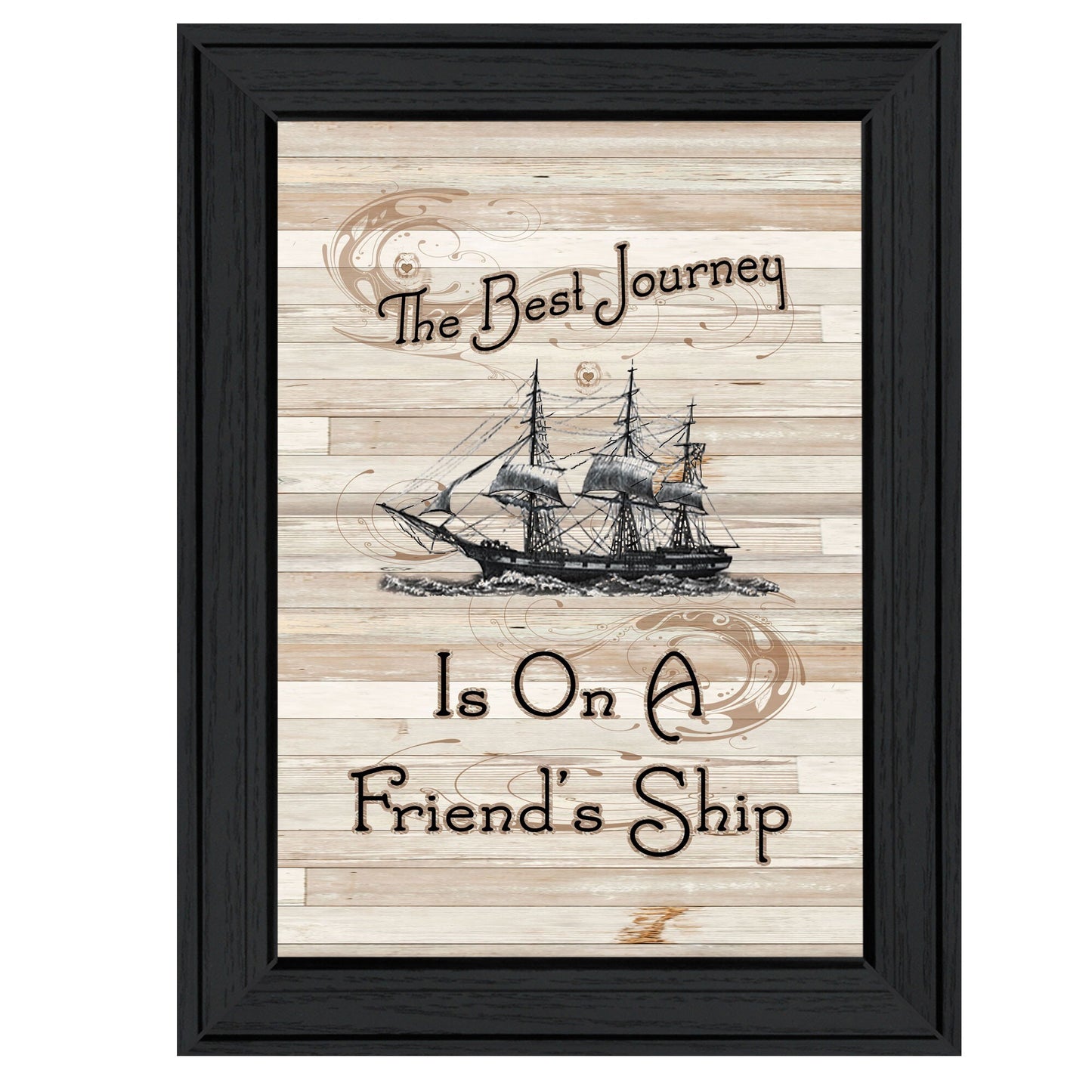 Friendship Journey 1 Black Framed Print Wall Art - Galactic capuchin