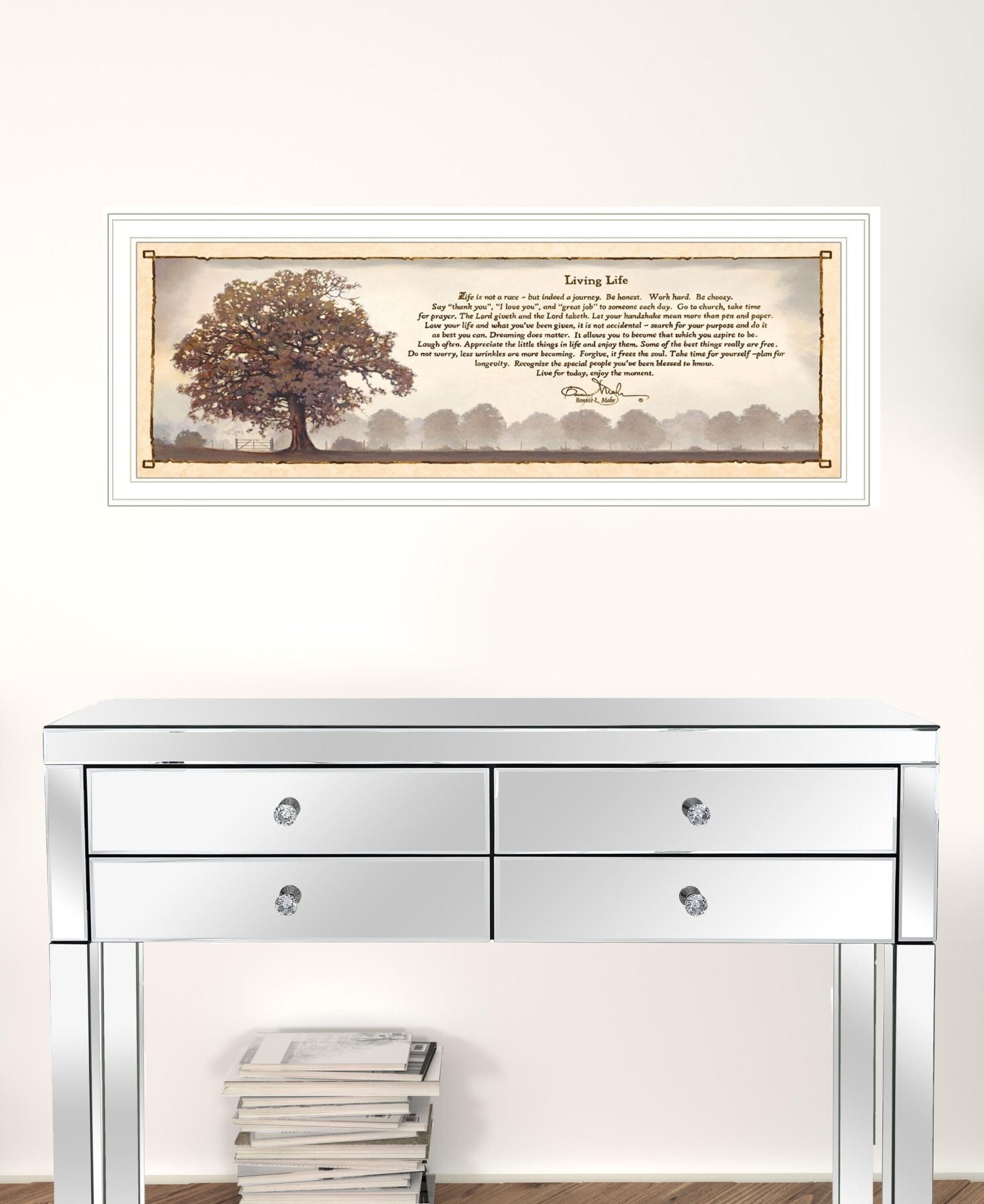 Living Life 10 White Framed Print Wall Art - Galactic capuchin