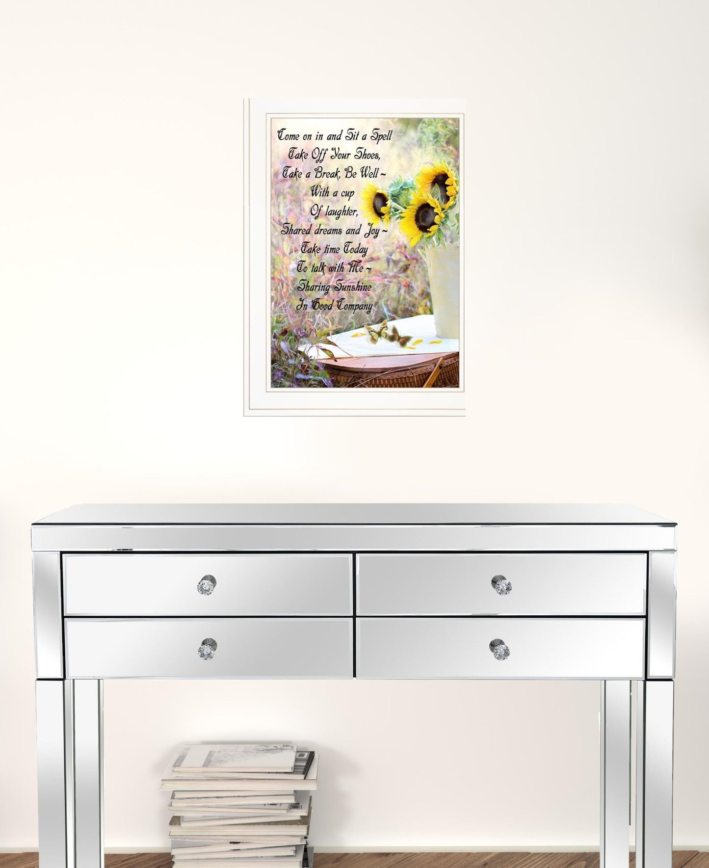 Sharing Sunshine 2 White Framed Print Wall Art - Galactic capuchin