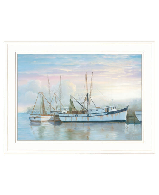 North Star at Rest 1 White Framed Print Wall Art - Galactic capuchin