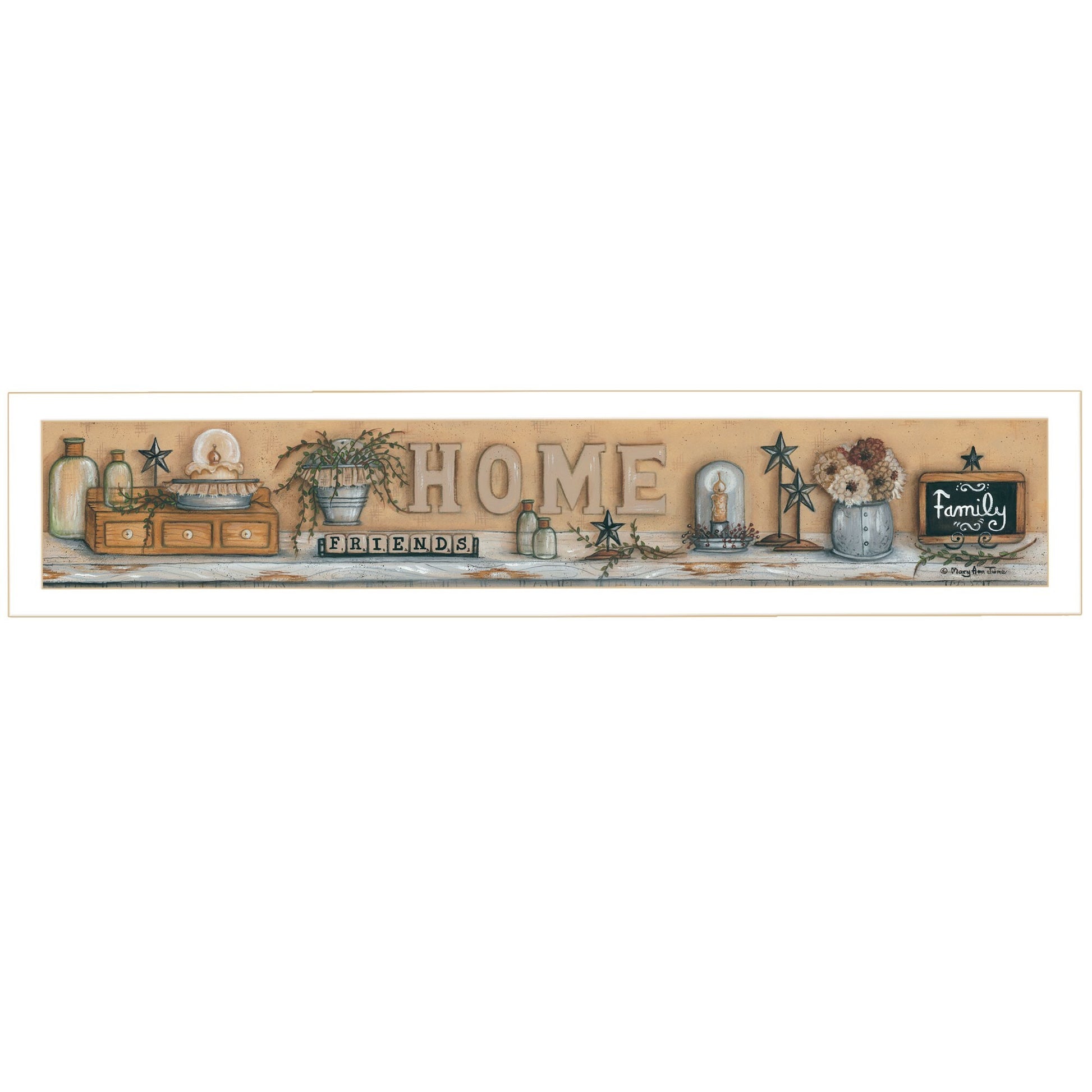 Where Family and Friends Gather White Framed Print Wall Art - Galactic capuchin