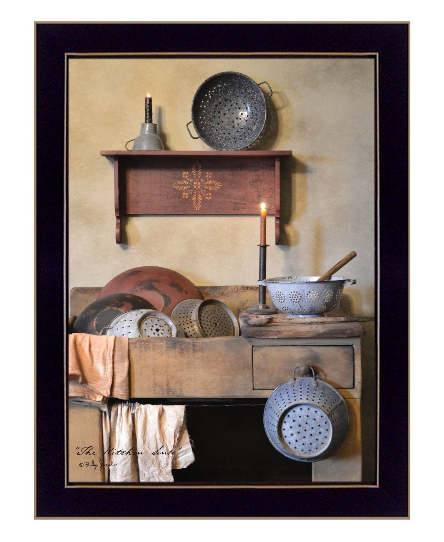 The Kitchen Sink Black Framed Print Kitchen Wall Art - Galactic capuchin