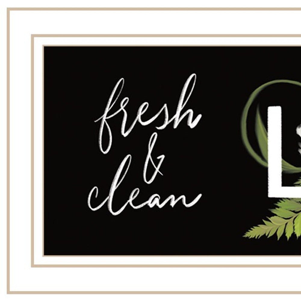 Laundry Fresh and Clean 2 White Framed Print Bathroom Wall Art - Galactic capuchin