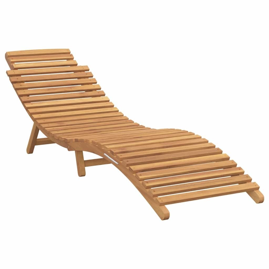 Sun Lounger Brown 77.95 x 21.65 x 23.03 in Solid Teak Wood - Galactic capuchin