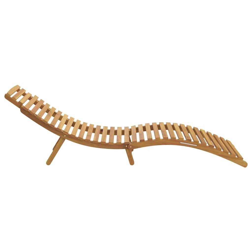 Sun Lounger Brown 77.95 x 21.65 x 23.03 in Solid Teak Wood - Galactic capuchin