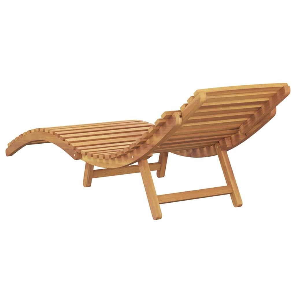 Sun Lounger Brown 77.95 x 21.65 x 23.03 in Solid Teak Wood - Galactic capuchin