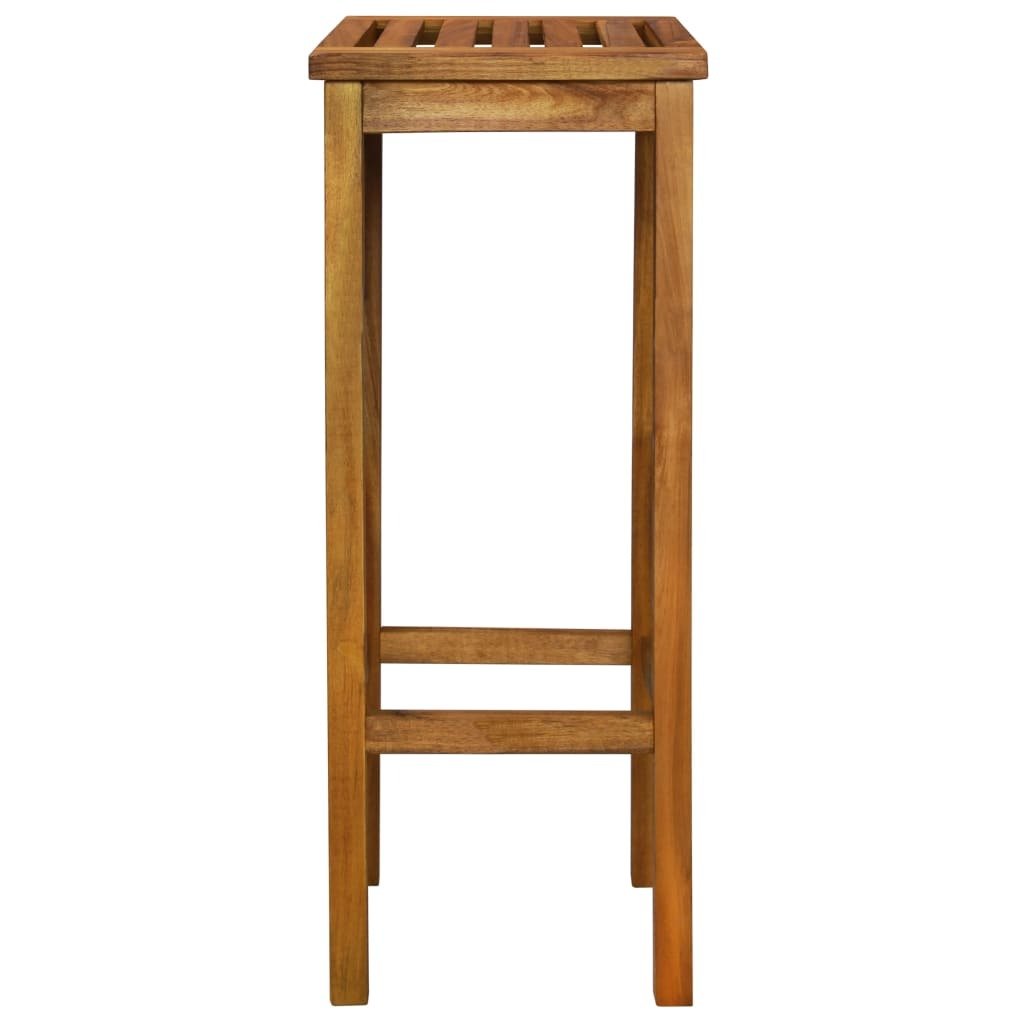 Bar Chairs 2 pcs Solid Acacia Wood - Galactic capuchin