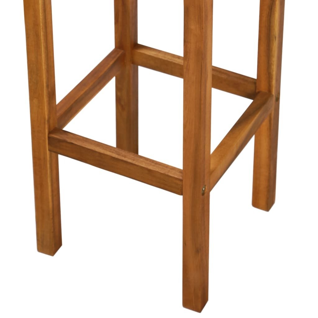 Bar Chairs 2 pcs Solid Acacia Wood - Galactic capuchin
