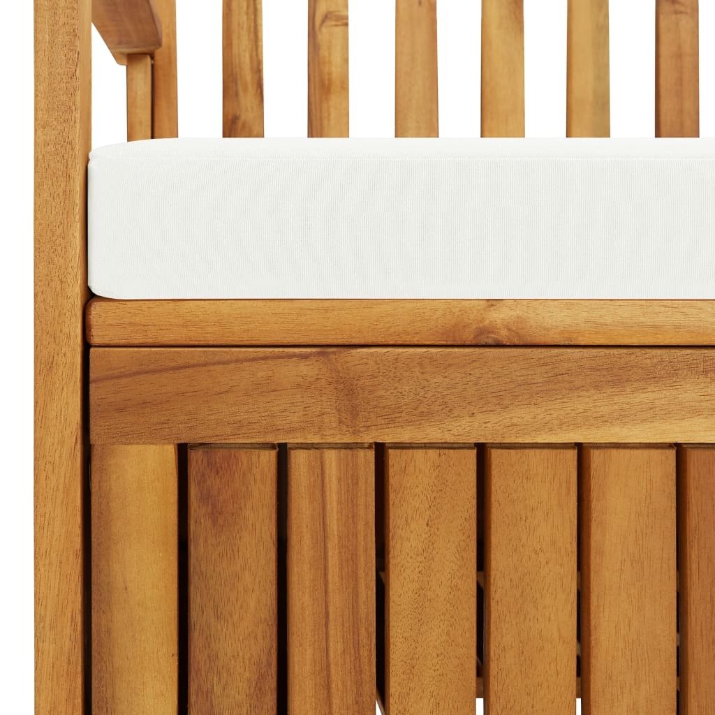 Storage Bench Natural wood Solid acacia wood with a polyester cushion - Galactic capuchin