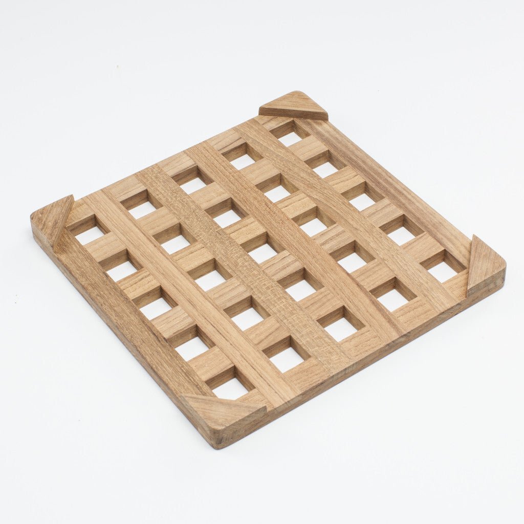 8.00 " Square Wood Trivet - Galactic capuchin