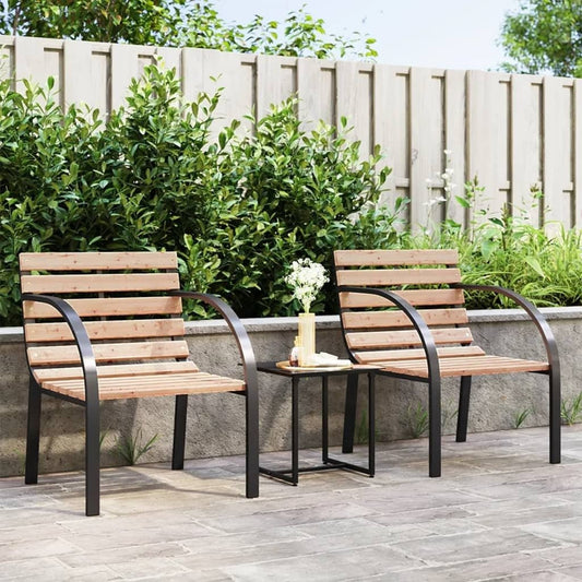 Patio Chairs 2 pcs Wood - Galactic capuchin