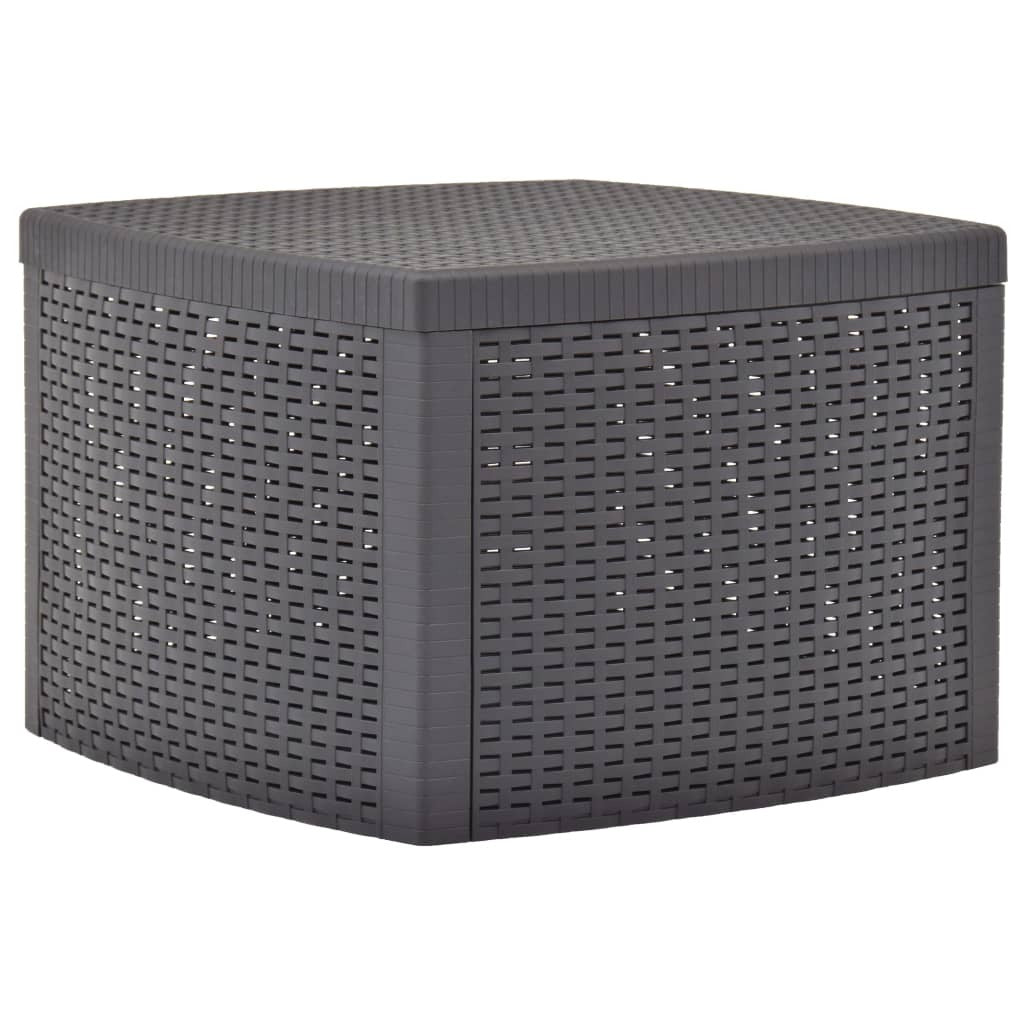 Side Table Mocha 21.3"x21.3"x14.4" Plastic - Galactic capuchin