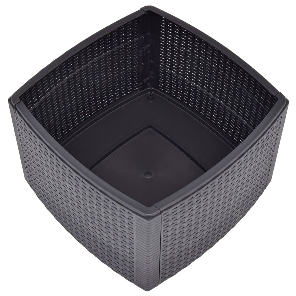 Side Table Mocha 21.3"x21.3"x14.4" Plastic - Galactic capuchin