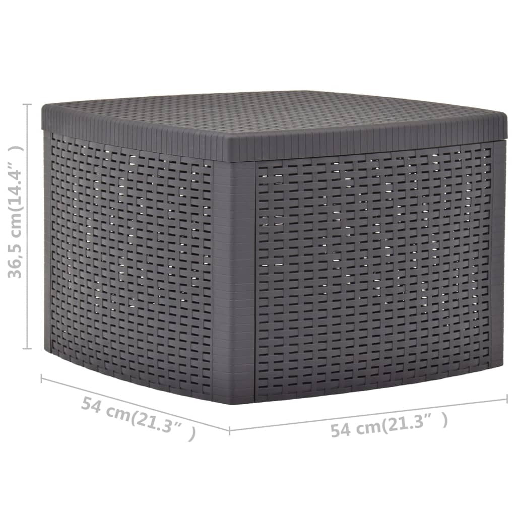 Side Table Mocha 21.3"x21.3"x14.4" Plastic - Galactic capuchin