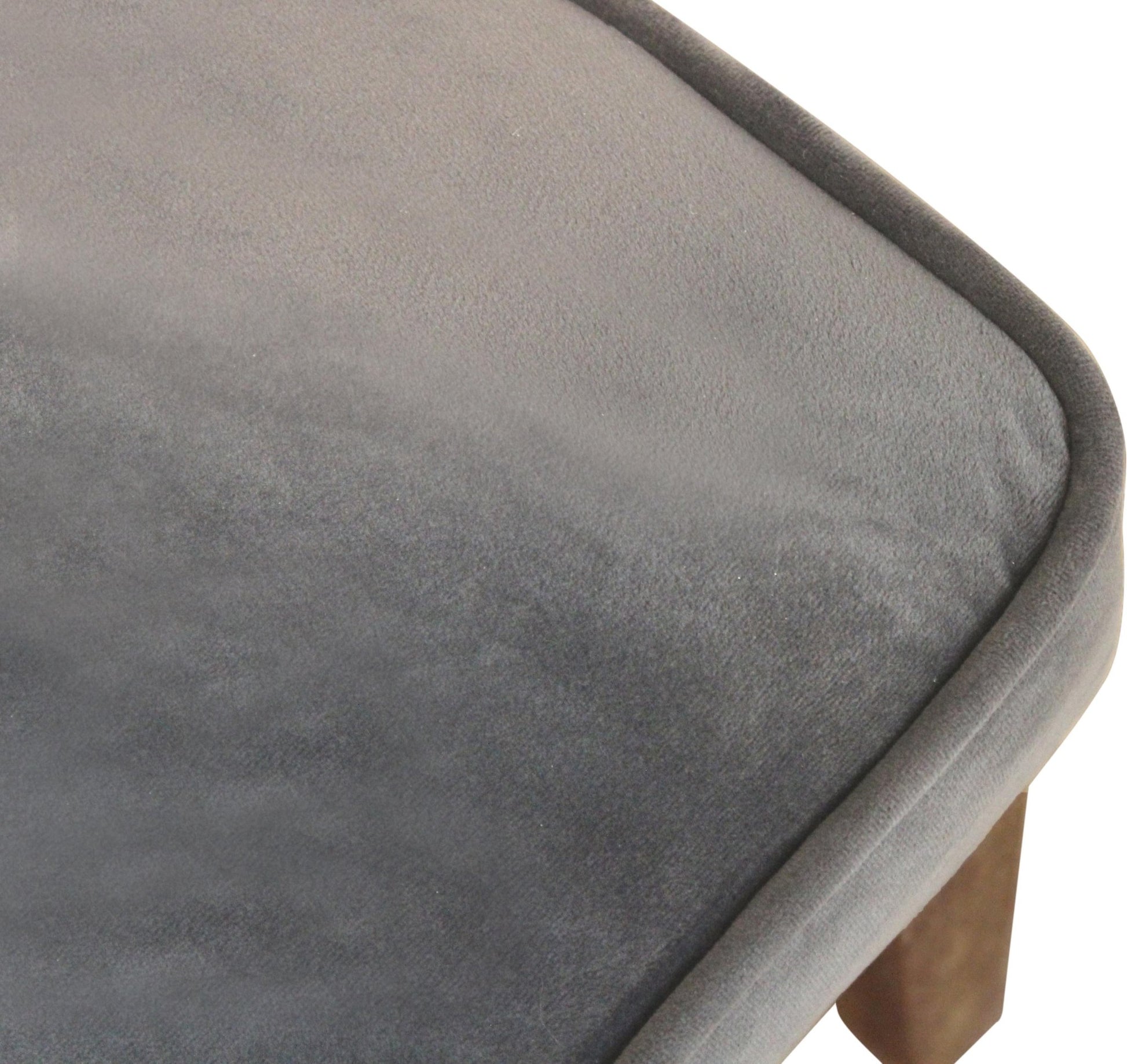 Set of Two Gray And Brown Upholstered Velvet Dining Parsons Chairs - Galactic capuchin