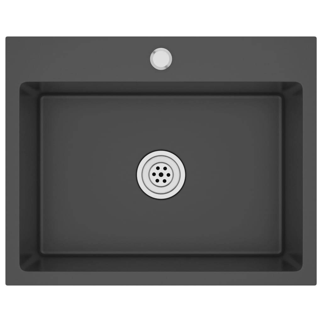 Handmade Kitchen Sink Black Stainless Steel - Galactic capuchin