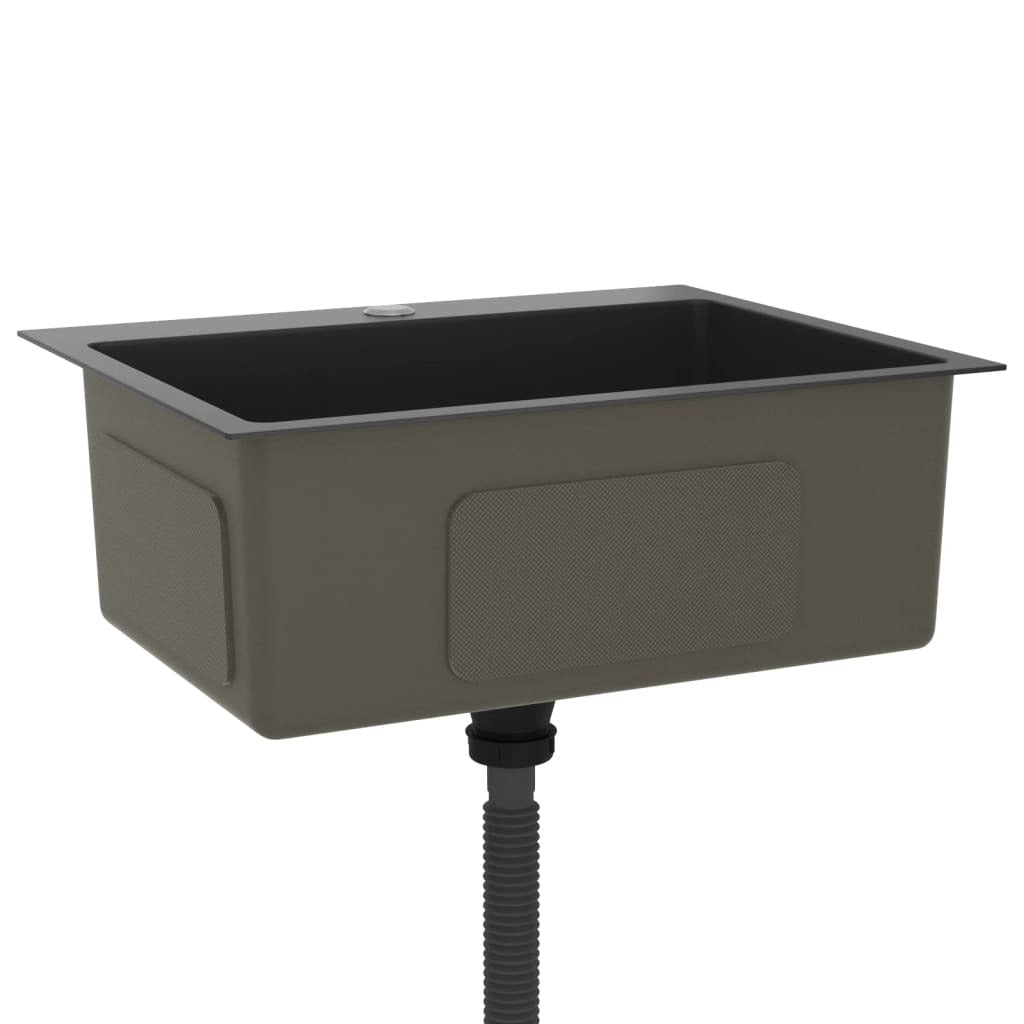 Handmade Kitchen Sink Black Stainless Steel - Galactic capuchin