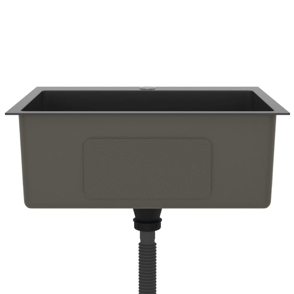 Handmade Kitchen Sink Black Stainless Steel - Galactic capuchin