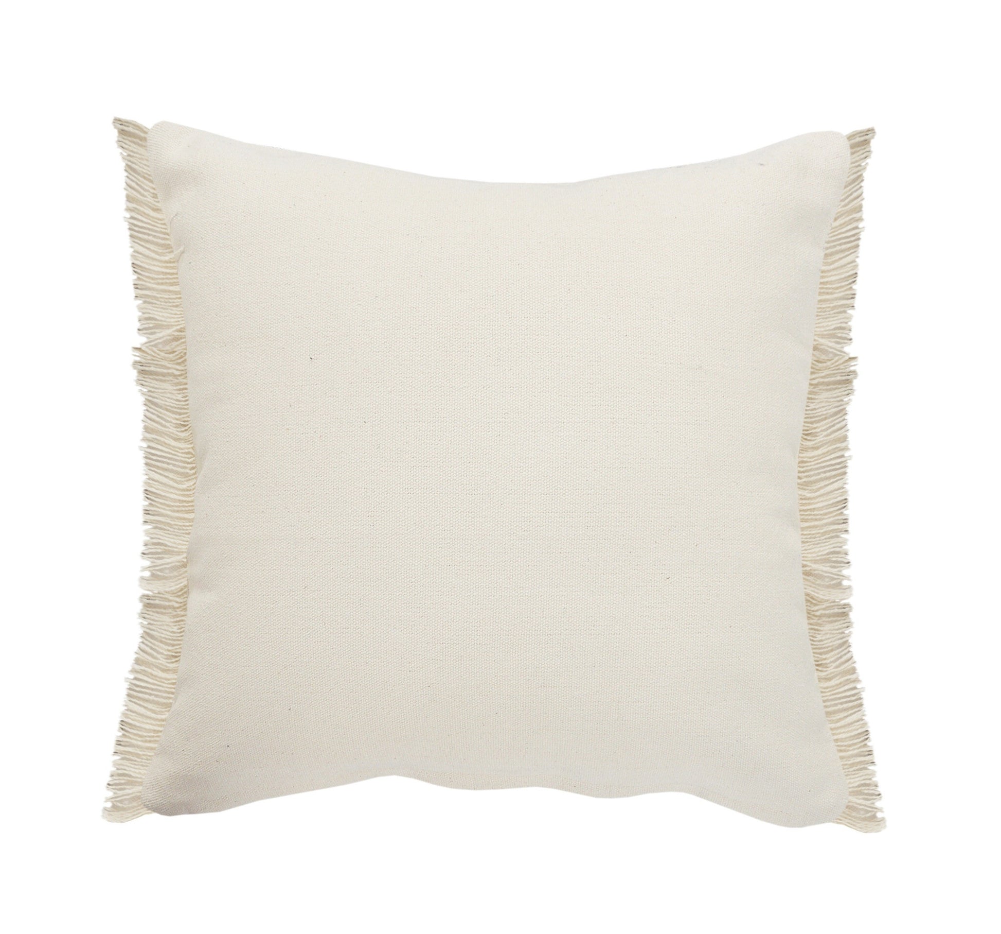 24" X 24" Denim Blue Tan And Taupe Jute Coastal Zippered Pillow - Galactic capuchin