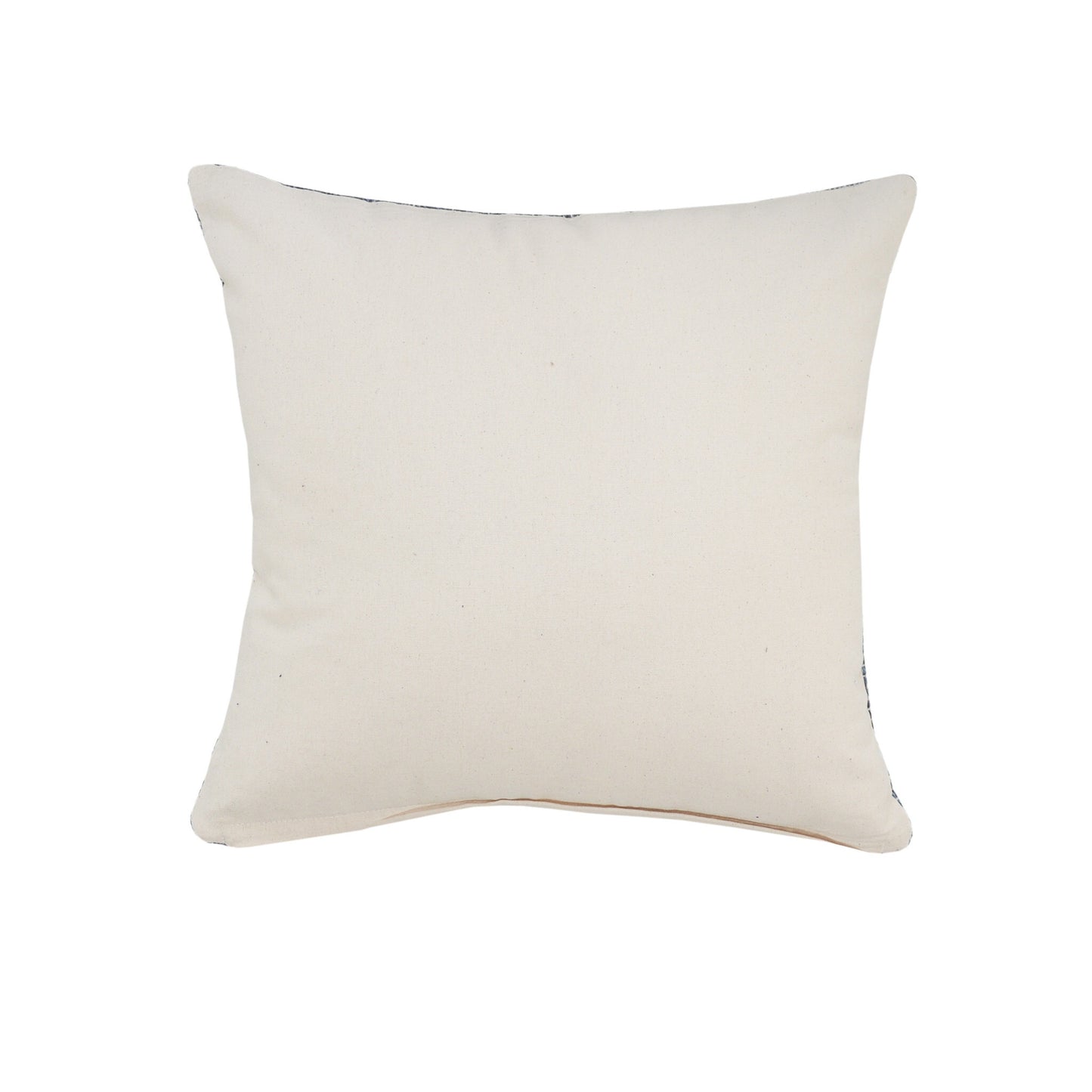 20" X 20" Blue 100% Cotton Geometric Zippered Pillow - Galactic capuchin
