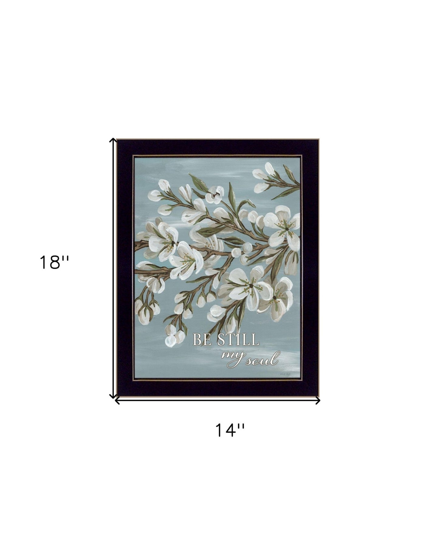 Spring Be Still Black Framed Print Wall Art - Galactic capuchin