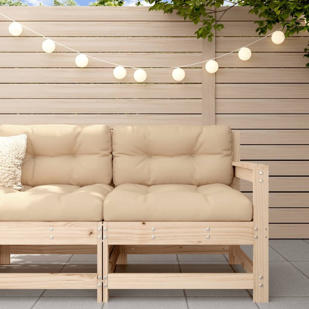 Patio Chair with Cushions Solid Wood Pine - Galactic capuchin
