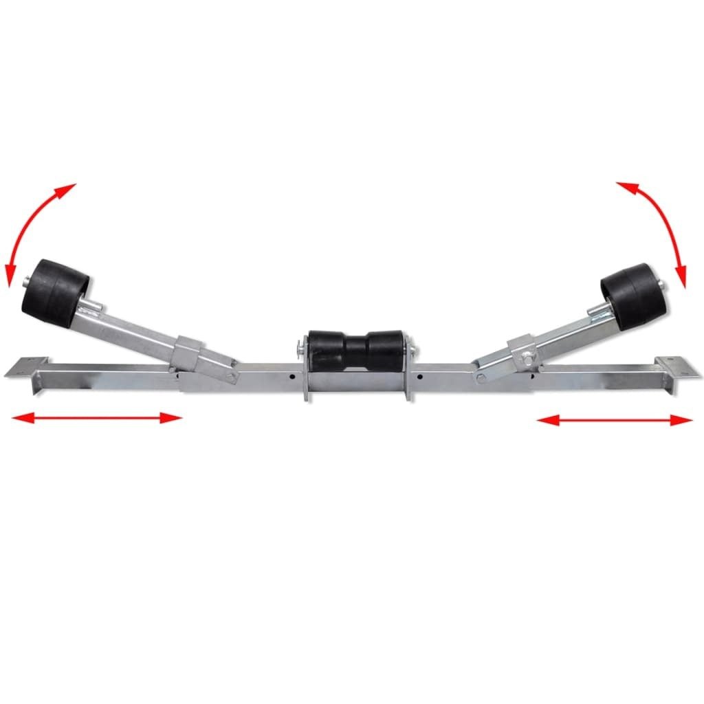 Boat Trailer Bottom Support Bracket with Keel Rollers - Galactic capuchin