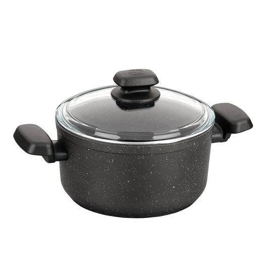 Korkmaz Ornella 2 Piece 3 Liter Aluminum Nonstick Casserole Dish with Lid - Galactic capuchin