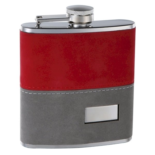 6oz 2 - Tone "Fuzzy" Hip Flask with Engraving - Galactic capuchin