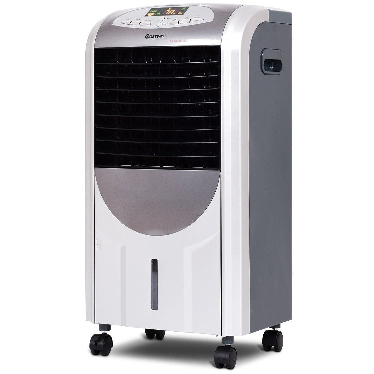 Portable Air Cooler Fan with Heater and Humidifier Function - Color: Gray - Galactic capuchin