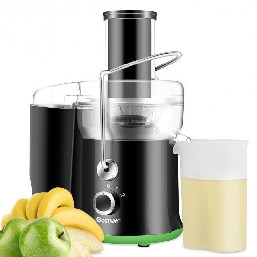 2 Speed Wide Mouth Fruit and Vegetable Centrifugal Electric Juicer - Color: Black - Galactic capuchin