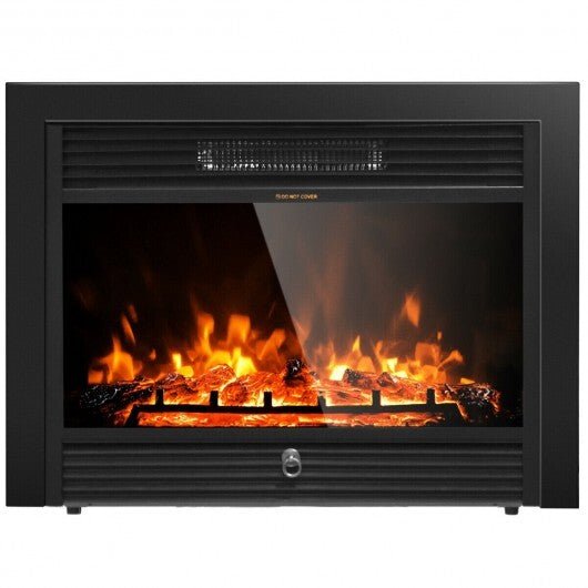 28.5 Inch Electric Fireplace Recessed with 3 Flame Colors - Color: Black - Size: 28.5 inches - Galactic capuchin