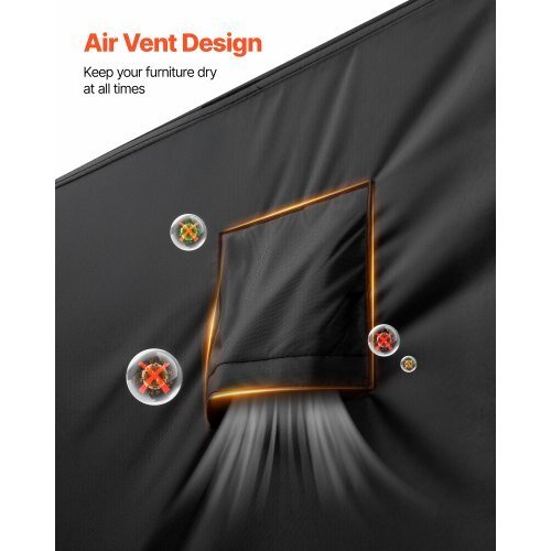 Patio Furniture Cover, 420D Heavy Duty Waterproof Outdoor Dining Table and Chairs Cover, Large Squre Patio Table Covers with Air Vent for All Weather, 74L x 74W x 28H inch, Black - Galactic capuchin