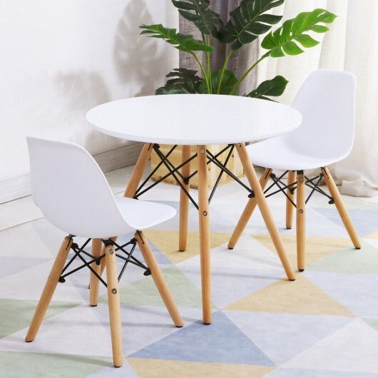 Kid's Modern Dining Table Set with 2 Armless Chairs - Galactic capuchin