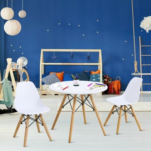 Kid's Modern Dining Table Set with 2 Armless Chairs - Galactic capuchin