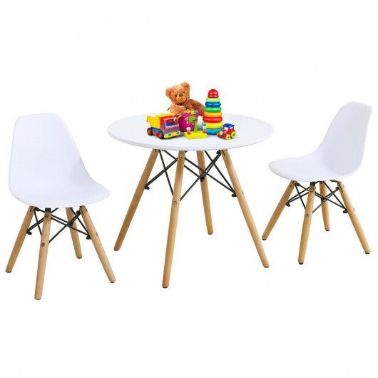 Kid's Modern Dining Table Set with 2 Armless Chairs - Galactic capuchin