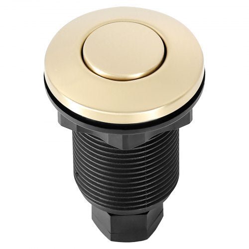 Garbage Disposal Air Switch Kit, 2.5" Sink Top Air Switch for Food Waste Disposal, Brushed Gold Stainless Steel ON/OFF Air Button for Waste Disposer - Suitable for Stainless Steel Countertops - Galactic capuchin
