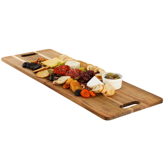 MegaChef 33 x 12 Inch Acacia Wood Folding Charcuterie Serving Board - Galactic capuchin