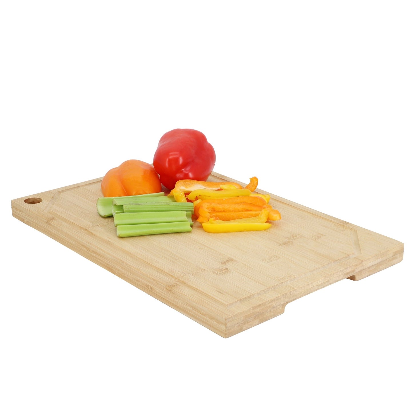 MegaChef 17.5 x 12 Inch Bamboo Wood Cutting Board - Galactic capuchin